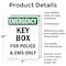 Signmission Key Box For Police And EMS Only, 7 in W x Rectangle, Aluminum OS-2PACK-EM-A-710-V-10458 - alternate 2